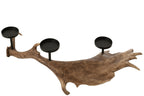 J-Line kaarshouder Antlers - polyresin - bruin - L