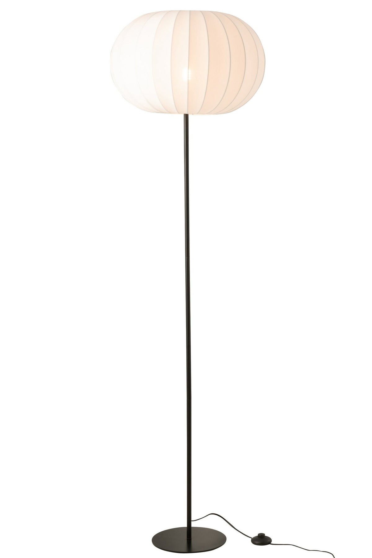 J-Line Staanlamp Lantaarn Metaal/Textiel Wit Large