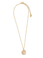 Maansteen cirkelblad hanger ketting – Vergulde mode-sieraden – 41 cm