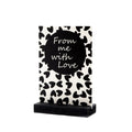 Decoplaatje - From me with love - met houder