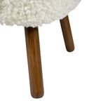 Stoel teddy krul wit 60x72x74cm