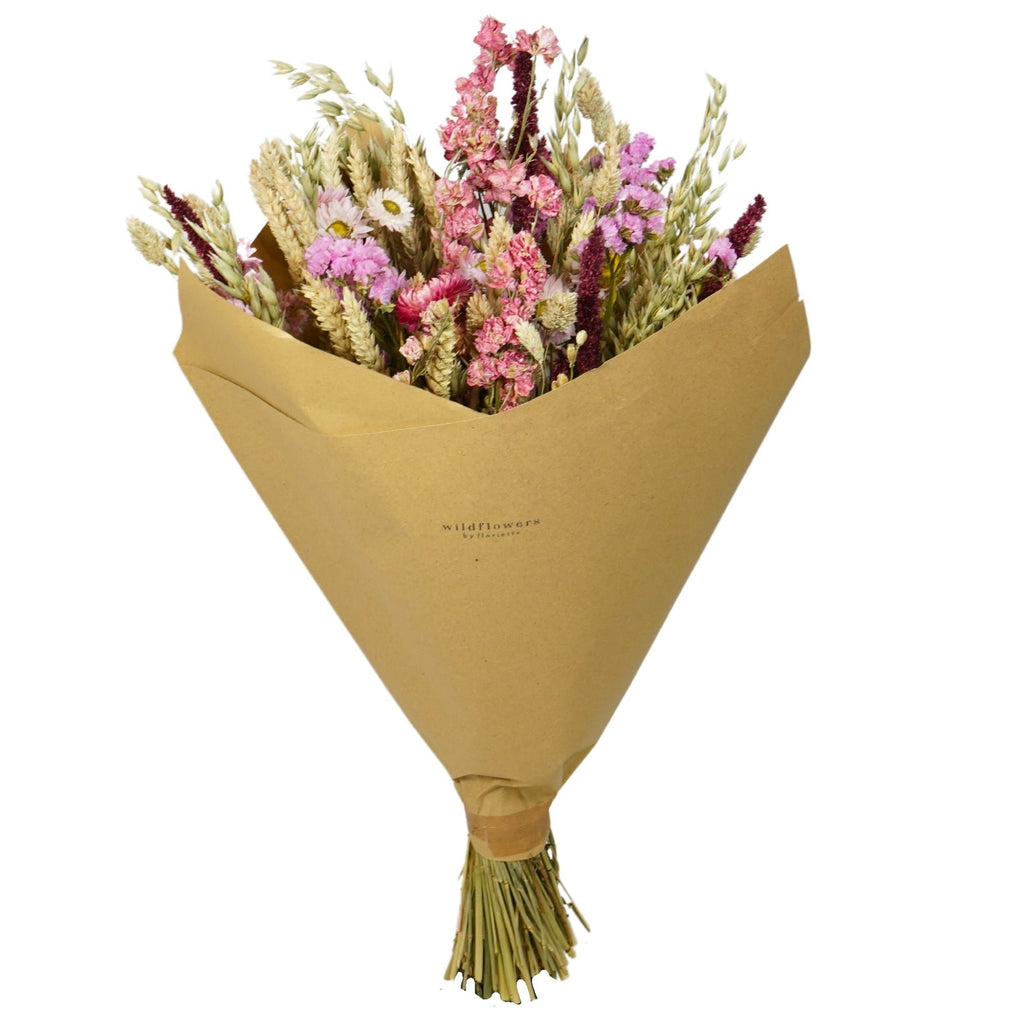 Klassiek droogbloemenboeket – roze