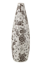 J-Line vaas Zen - porselein - wit/zwart - 53 cm hoog