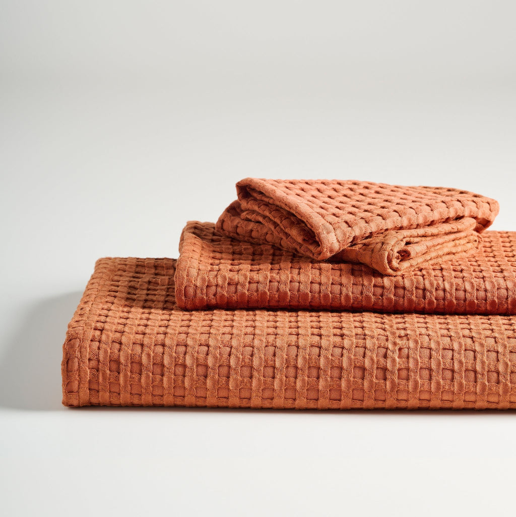 Katoenen bamboe wafelhanddoek - Badset
