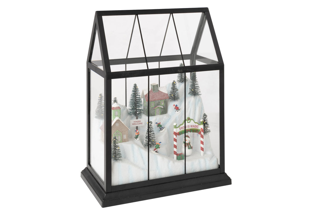 J-Line Ledkerstdorp - glas/synthetisch - multikleur - medium