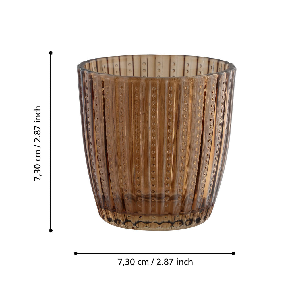 Windlicht Bezamby Bruin 7x7 cm