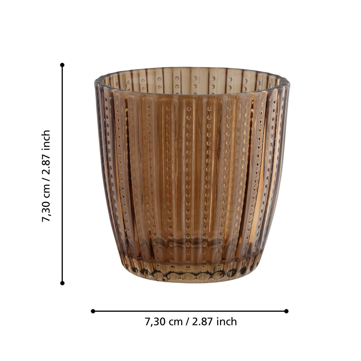 Windlicht Bezamby Bruin 7x7 cm