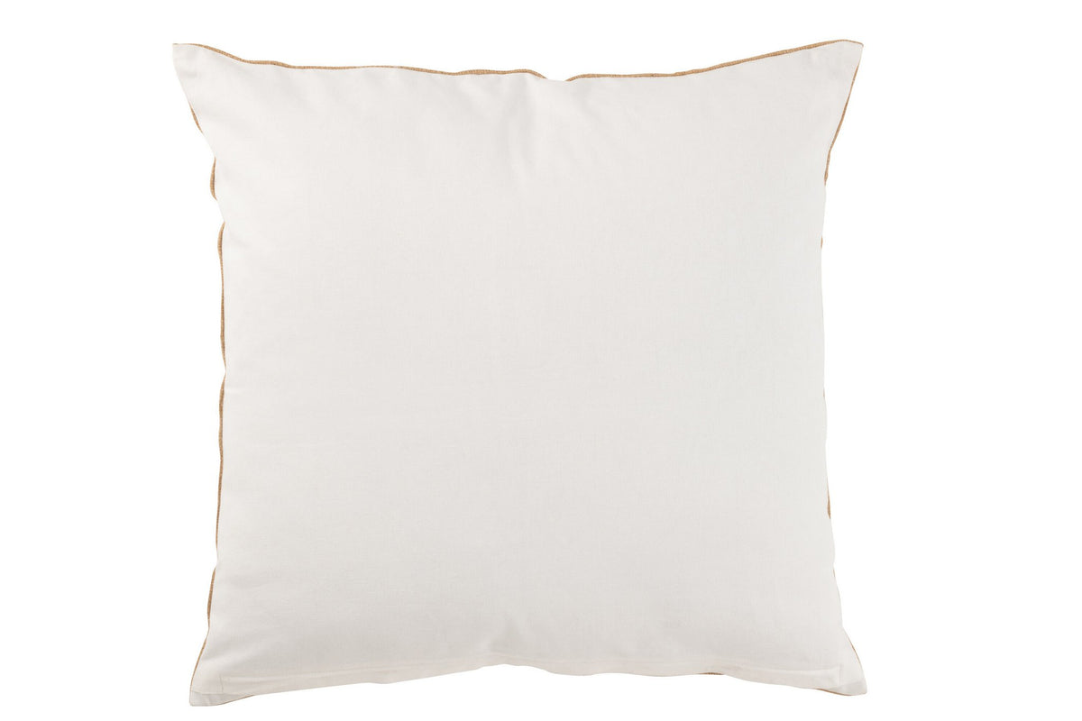 J-Line kussen Olifant - textiel - naturel/wit - large