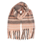 Wintersjaal Dames 50x180 cm Roze Textiel