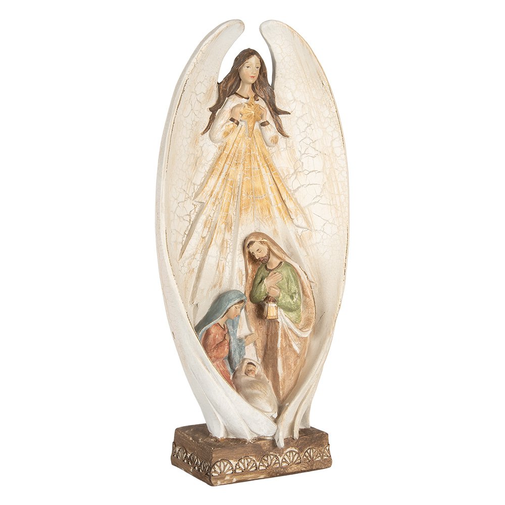 Kerstdecoratie Engel 19x10x40 cm Beige Kunststof