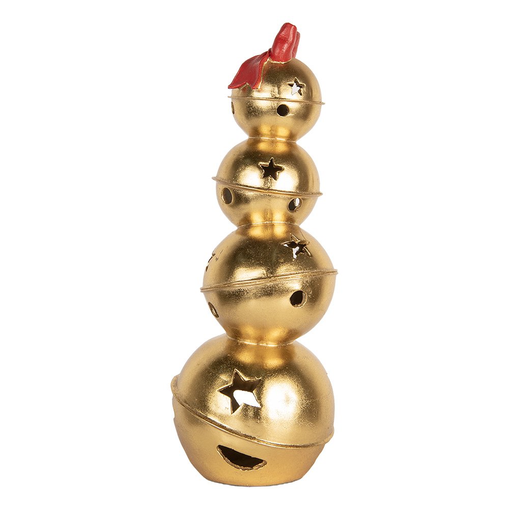 Kerstdecoratie Beeld Kerstbal 20x20x54 cm Goudkleurig Kunststof