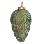 Kerstbal 7x4x13 cm Groen Bruin Glas Kerstdecoratie