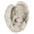 Beeld Engel (2) 10x6x10 cm Beige Kunststof