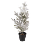 Mini Kunstkerstboom 20x20x60 cm Wit Kunststof