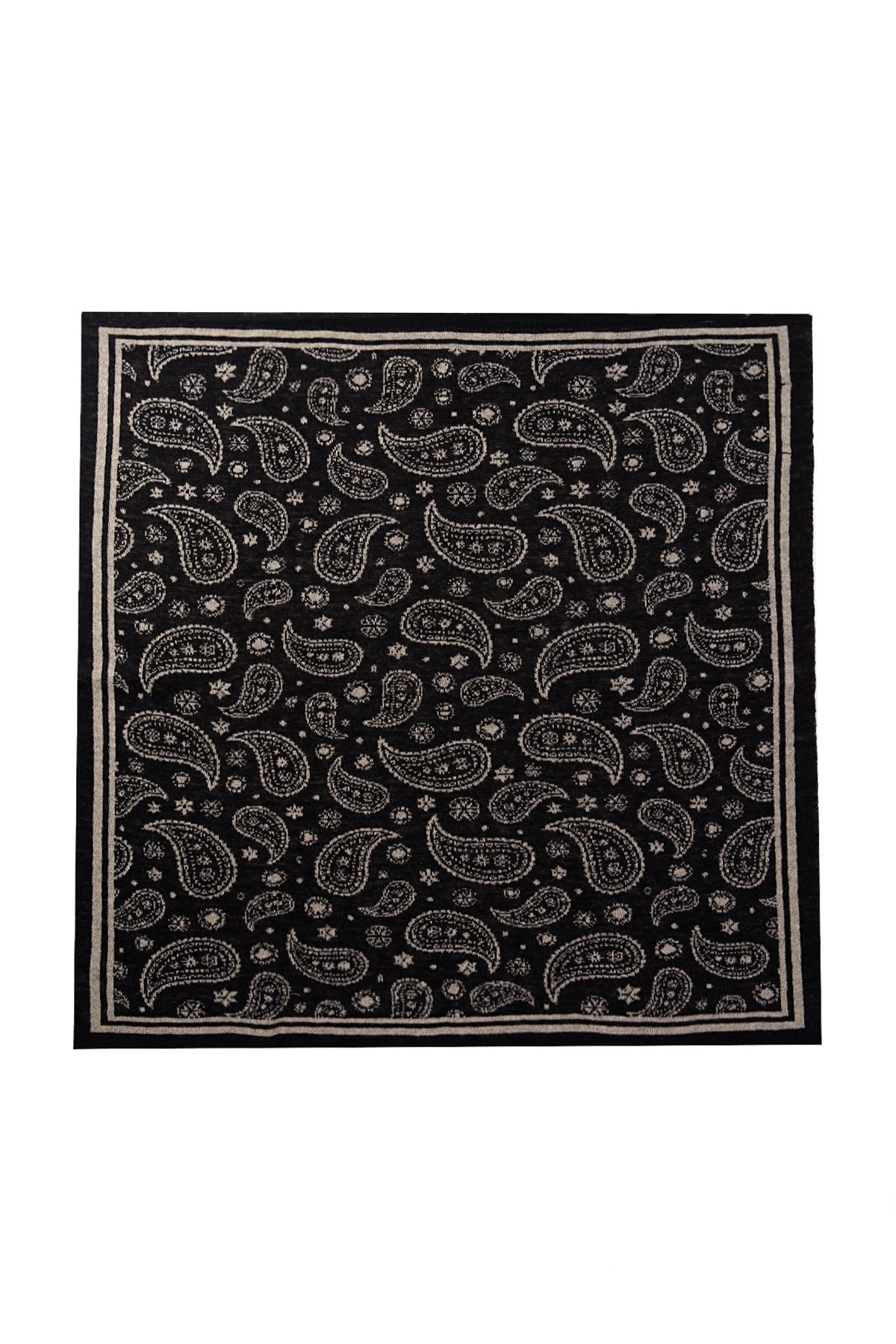 Patara Square Foulard Black-Beige