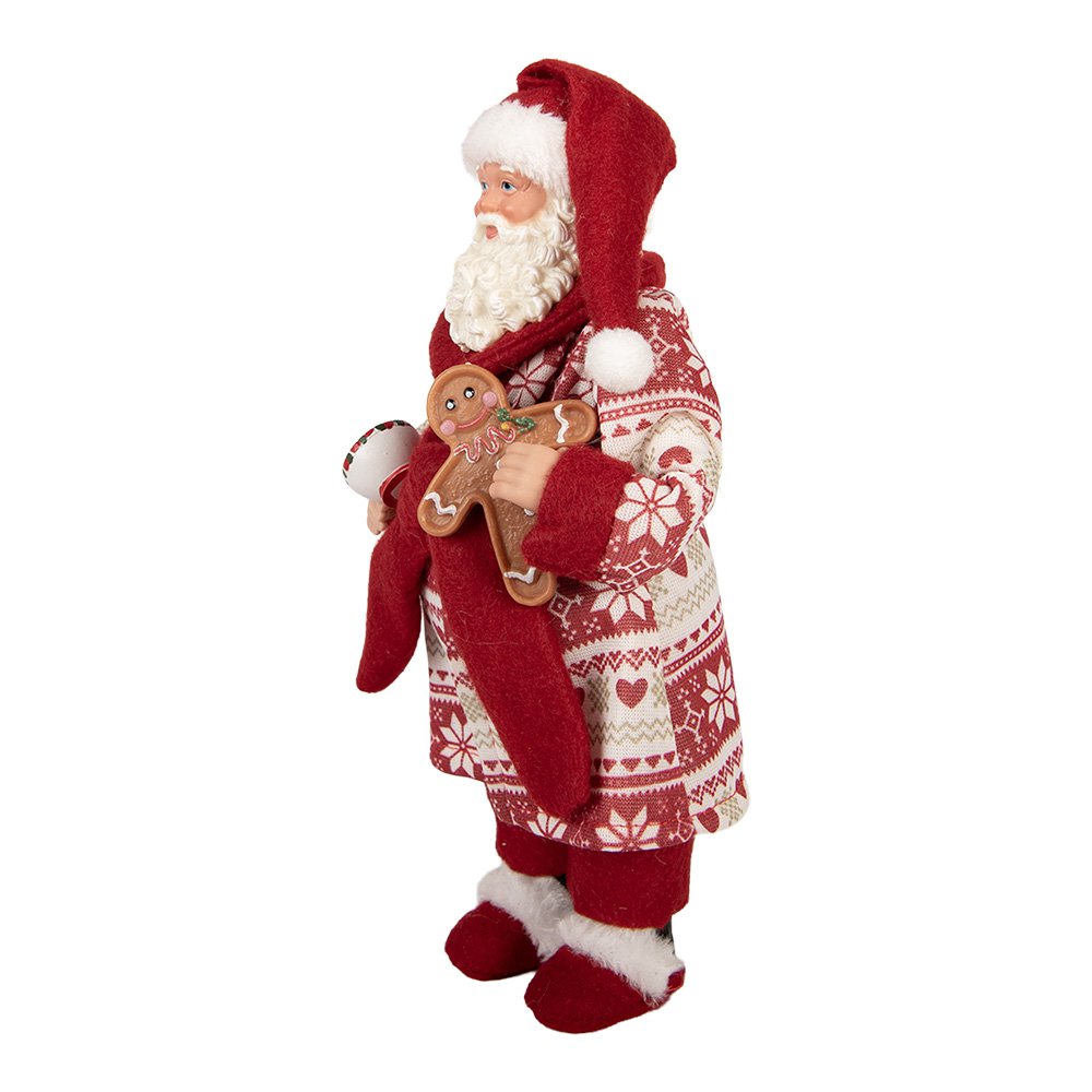 Kerstdecoratie Beeld Kerstman 15x11x28 cm Rood Kunststof