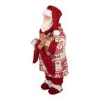 Kerstdecoratie Beeld Kerstman 15x11x28 cm Rood Kunststof