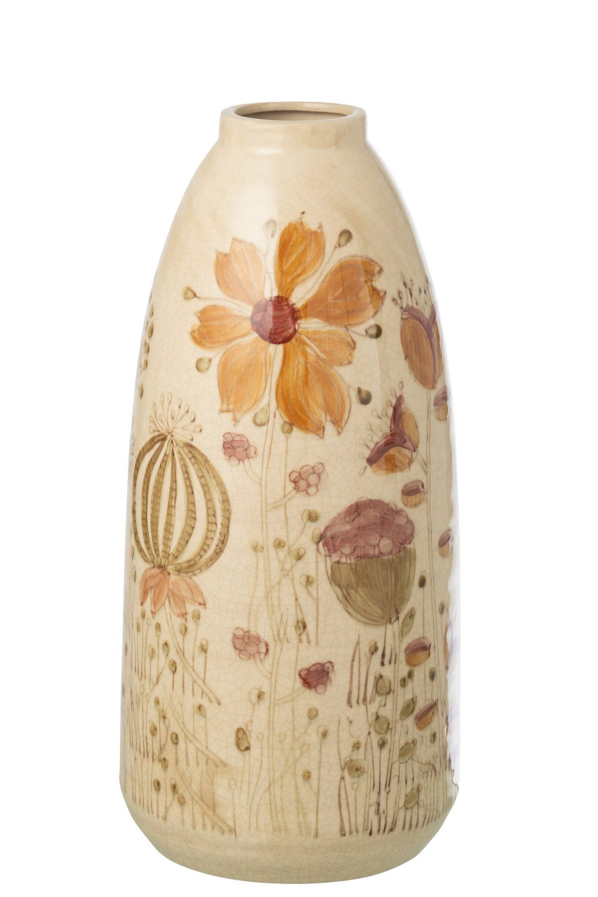 J-Line vaas Vintage - steengoed - mix - L