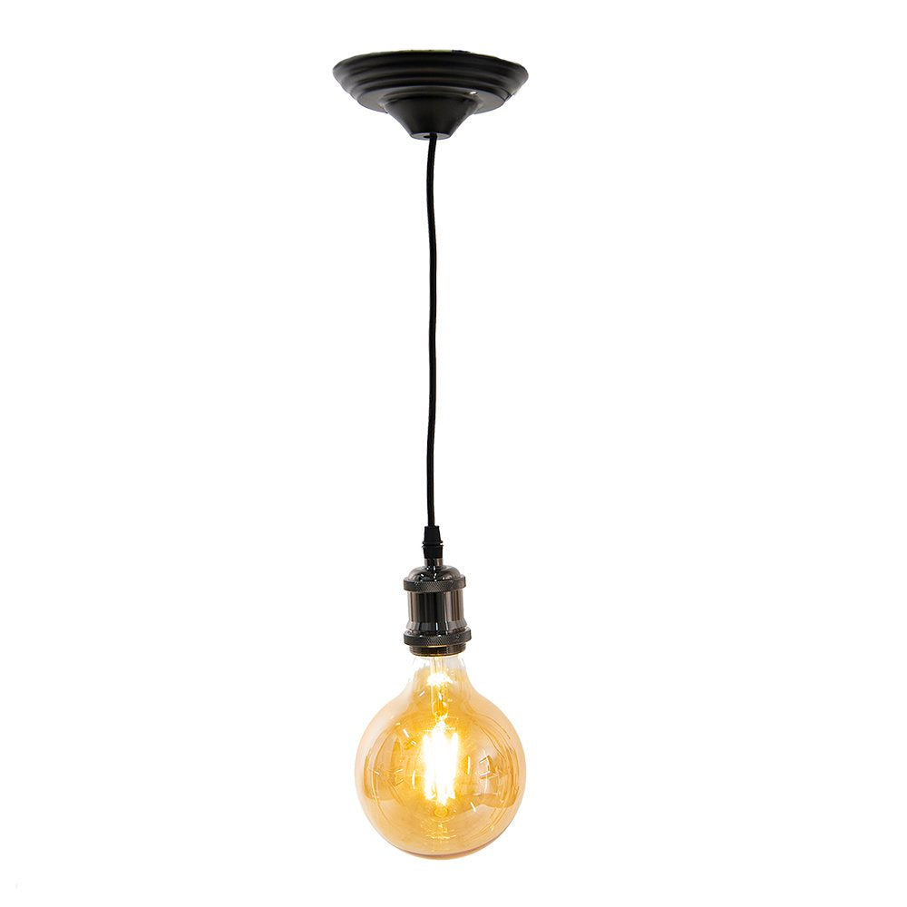 Snoerpendel 150 cm Zwart Kunststof Pendellamp