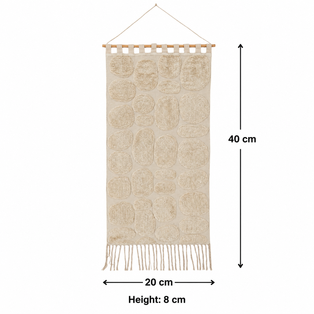 Pebble Harmony Getuft Muurhanger | Katoen Textielkunst