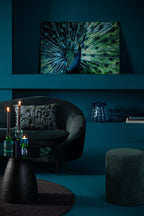 J-Line Salontafels - glas - zwart - set van 2