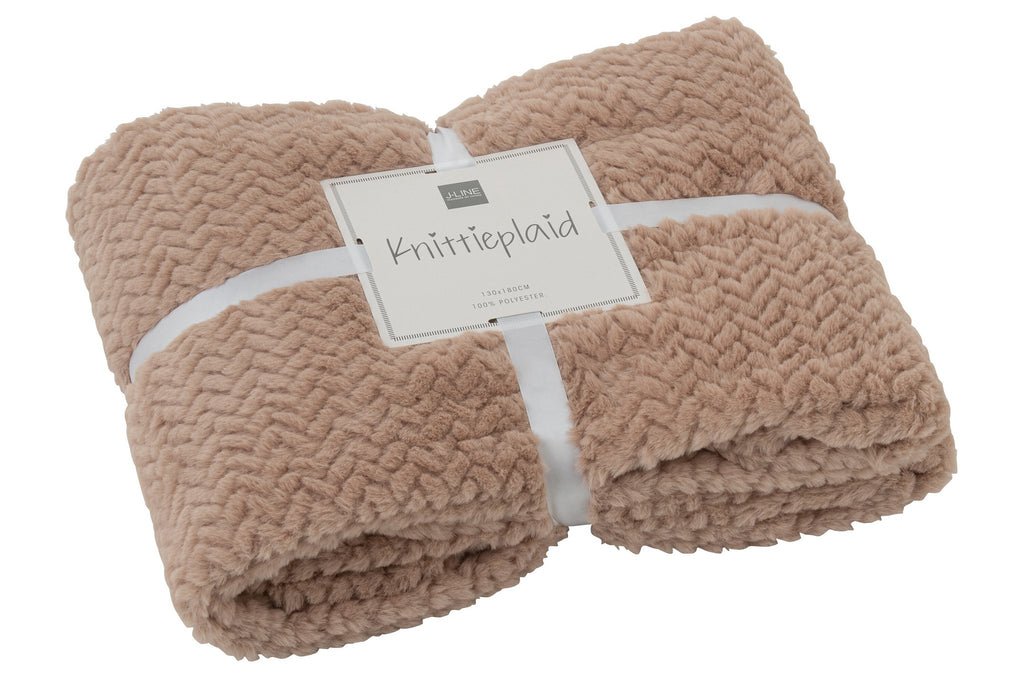 J-Line deken - polyester - camel
