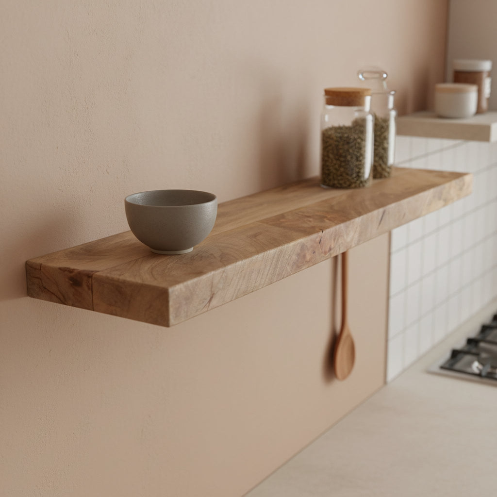 Vintage mango zwevende wandplank
