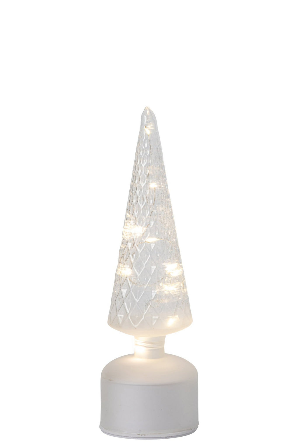 J-Line draaiende LED-boom - glas - transparant - S