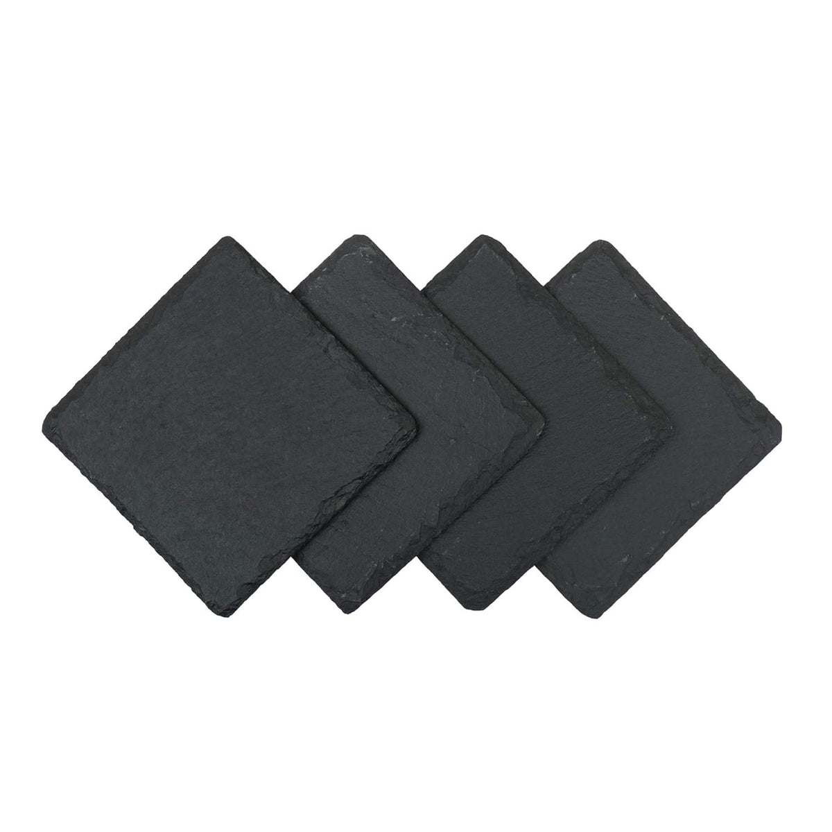 Onderzetters van natuurleisteen, 10x10 cm (4x4 inch), 4 stuks | Drinkmatten, tafelbladbeschermers, bargerei cadeau