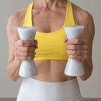 Fitnesshalters wit marmer 1 kg