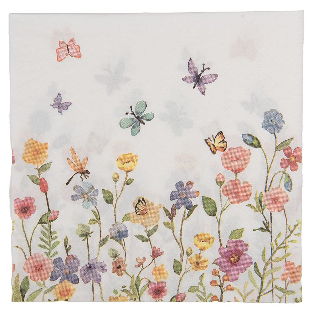 Servetten Papier Set van 20 33x33 cm Wit Papier