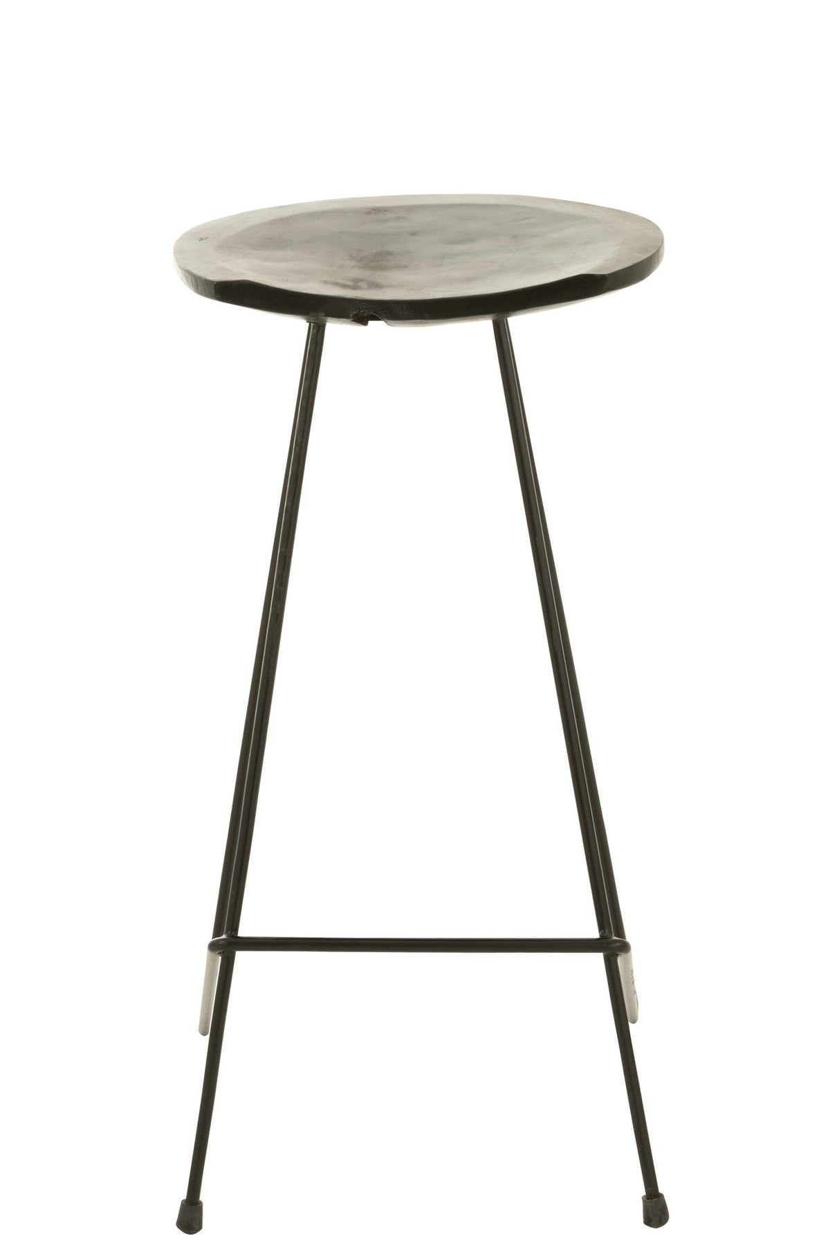 J-Line Barstoel Teak Hout/Ijzer Zwart