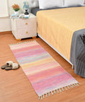 Dhurrie Vloerkleed – Duurzame Upcycled Stof – Digitaal bedrukt – 2' x 5'