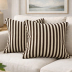 Set van 2 - Decoratieve accenthoezen – Duurzame kussenhoezen – 100% katoen, verborgen ritssluiting – 16x16in
