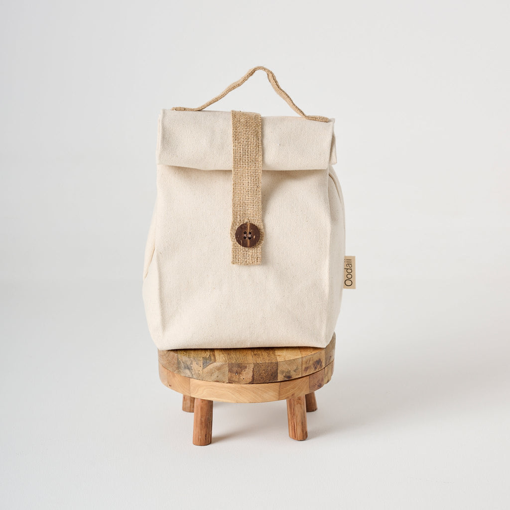Tas | Lunchknop van canvasjute