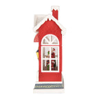 Kerstdecoratie met LED-verlichting en muziek Huis 18x9x26 cm / 3xAA Rood Kunststof