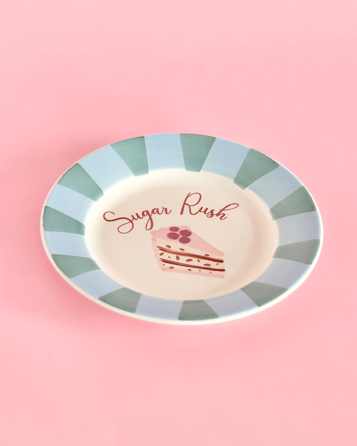 Serveerbord | Keramiek Handgeschilderde Sugar Rush | Set van 4, 16,5x2cm