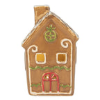 Gingerbread house met LED 8x8x12 cm Bruin Keramiek
