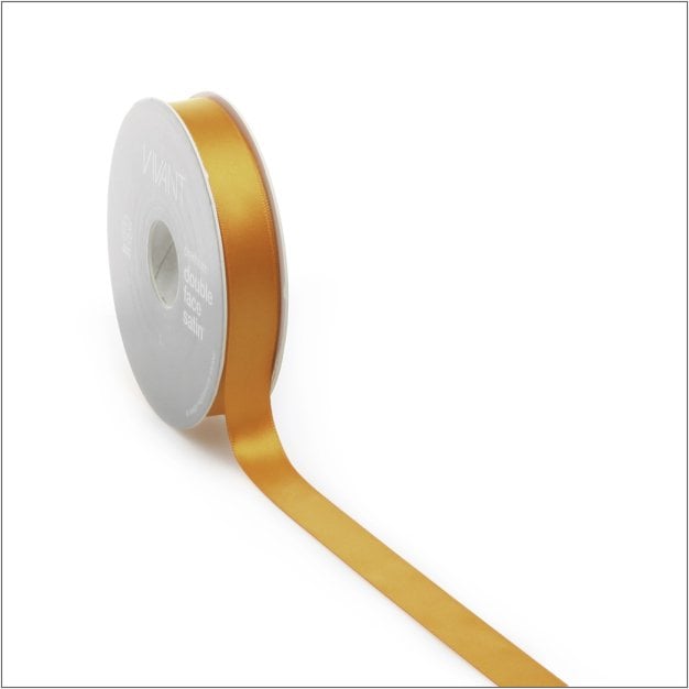 Satijn lint oranje - 10 mm x 25 meter