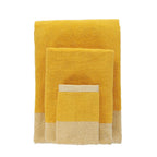 Badhanddoek 50x100cm zonnig geel Pixie - Set van 2