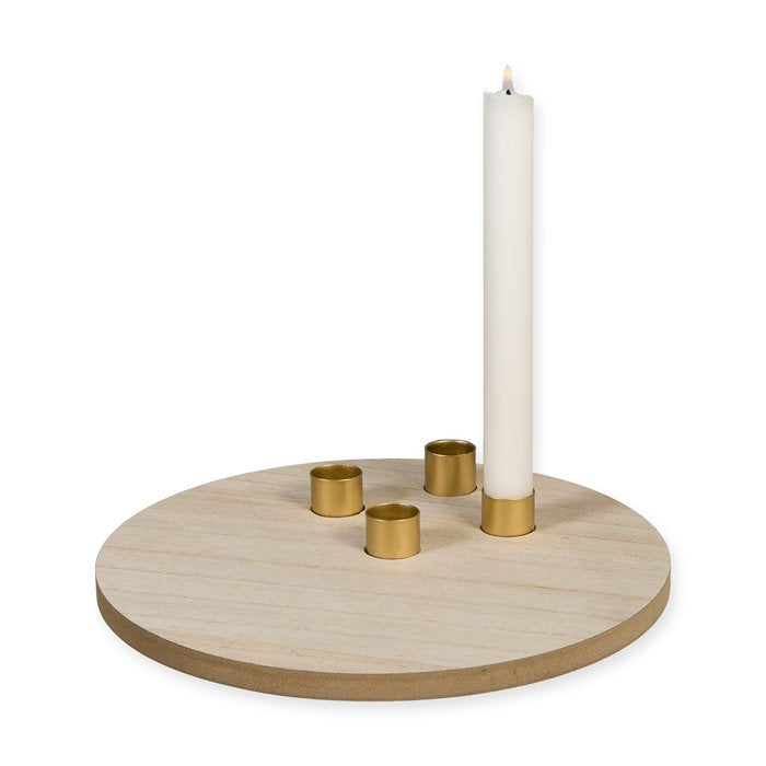 Houten kaarsenbakje Ø ca. 25 cm