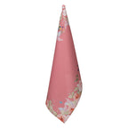 Theedoek 50x70 cm Roze Katoen Bloemen