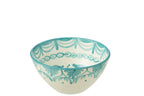 J-Line kom Granada High - keramiek - wit/aqua - medium - Ø 22 cm