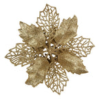 Kunstplant Kerstster Ø 22x5 cm Goudkleurig Kunststof