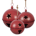Kerstdecoratie Beeld Kerstbal Ø 60 / Ø 50 / Ø 40 cm Rood Metaal