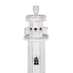 Vloerlamp Vuurtoren 23x23x140 cm Wit Hout