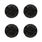 Deurknop set van 4 Ø 4 cm Zwart ijzer Meubelknop