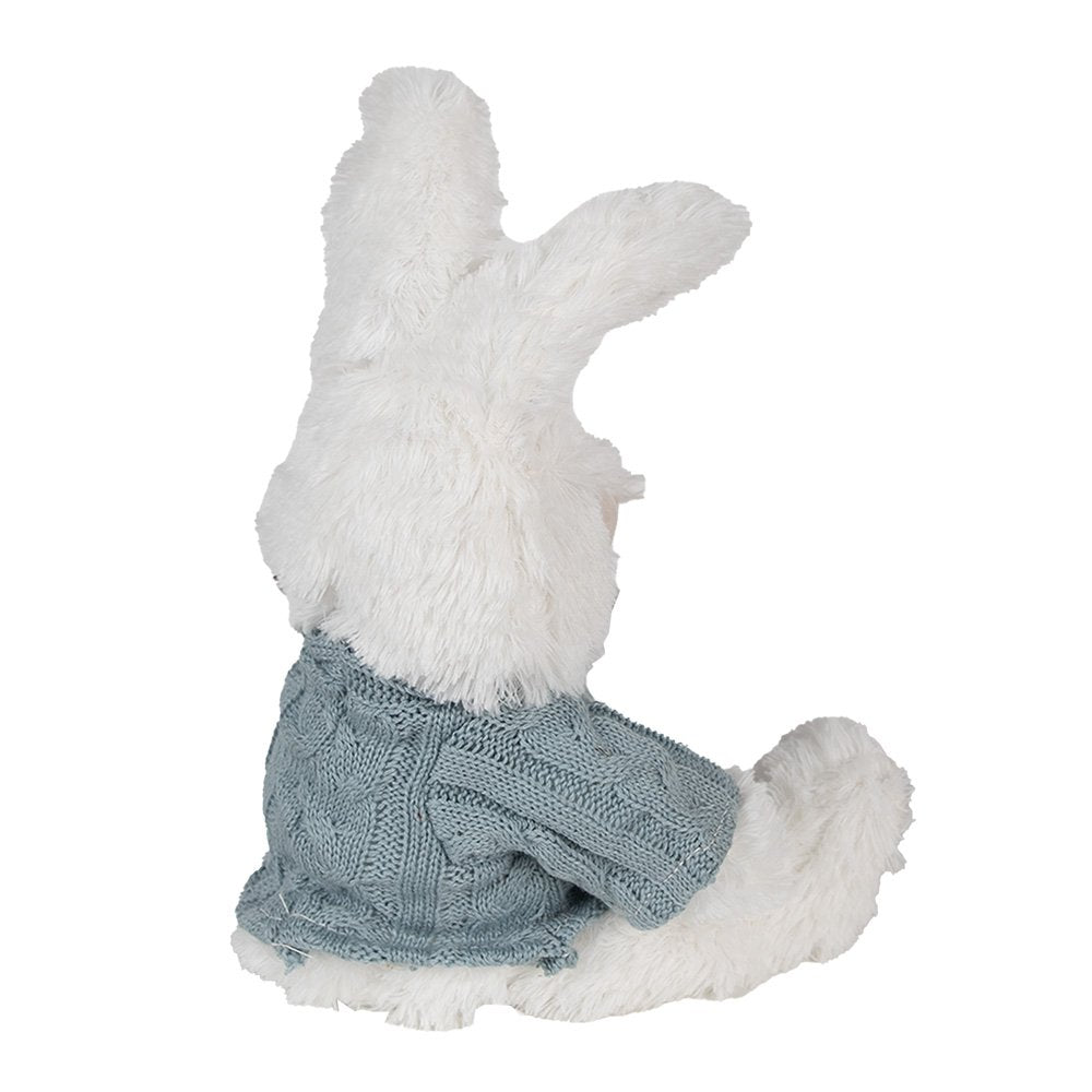 Knuffel Konijn 22x24x24 cm Wit Pluche