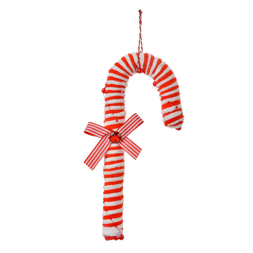 Kersthanger Zuurstok 26 cm Rood Wit Kunststof