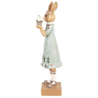 Beeld Konijn 28 cm Bruin Groen Polyresin
